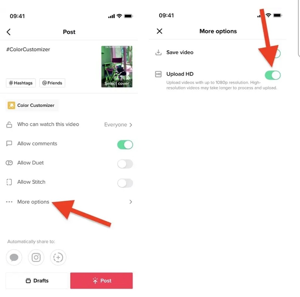 كيف يمكنك تحميل مقاطع الفيديو العالية الدقة في تطبيق تيك توك