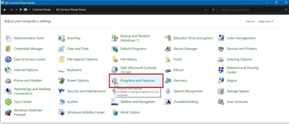 إلغاء تثبيت البرامج والتطبيقات في حاسوب ويندوز 10
