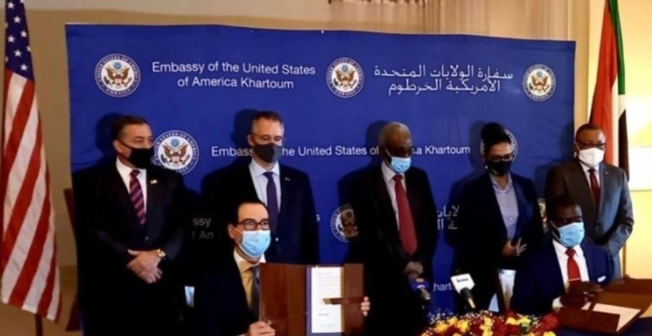 توقيع  اتفاقات أبراهام بين السودان وإسرائيل 